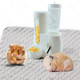 Homedy Crafts Hamster Water Bottle Stand With Food Bowl 2 In 1 Automatic Water Bottle No Drip And Food Dispenser Hamster Cage Accessories Rat Enrichment Toys Guinea Pig Accessories For Cage (Blue 125Ml)