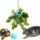 Homedy Crafts Turtle Feeder Ball With Chain Hanging Turtle Food Feeder Ball Tortoise Enclosure Accessories Turtle Enrichment Toys For Rabbit Bunny Guinea Pig Turtles Toy For Habitat Rabbits Supplies (Sky Blue)