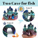 Honeteek Fish Tank Decorations Vintage Castle Aquarium Decorations Resin Cave Hideouts Large For For Betta Fish Freshwater And Saltwater Fishtanks Fish Tank Accessories