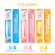 Ifello Pet High-Meat Lickable Cat Treats Variety Pack Real Chicken & Seafood Smooth Creamy Pur E Grain- 12 Tubes (15G Each)