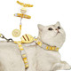 Imdoubledou Cat Harness & Leash Set Cats Escape Proof - Adjustable Kitten Harness For Large Small Cats Cute Bee Plaid Lightweight Soft Petsafe Harness (Yellow Plaid Bee M (For 7.0-16.5Lb))