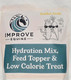 Improve Equine Low Calorie Hydration Feed Topper & Treat Safe No Electrolyte/Salt For Daily Intake No Sugar Added (15G Of Each Of Six Flavors 6 Pack Sampler)