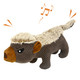 Iokheira Dog Plush Toys For Aggressive Chewers Indestructible Dog Squeaky Toys With Crinkle Paper Durable Teething Chew Toys For Medium And Large Breed (Grey)
