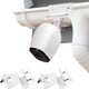 Wasserstein Weatherproof Gutter Mount - Compatible with Arlo Pro/Pro 2/Pro 3/Pro 4/ Pro 5S/HD/Ultra/Ultra 2 (2-Pack, White)