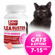 Jeffers Pet Flea Buster Chewable Tablets For Cats And Kittens 7-15 Lbs Tuna Flavor Supplements Monthly Cat Flea Support Made In Usa Easy To Feed Cat Tablets Travel Friendly - 6 Count