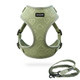 Joycrafted-Fbl No Pull Dog Harness & Leash Set Lightweight Breathable Neoprene Cute Heart Pattern Adjustable Step-In VestSoft Padded With Back D-Ring Xxs-L Small Dogs Harness & Leash Set Green