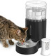 Junspow Cat Water Dispenser With Placemat And Stainless Steel Bowl Automatic Gravity Water Dispenser For Cats Or Small Medium Size Dogs Large Capacity Easy To Clean And Safe For Pets (4L)