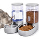 Kacoomi Automatic Dog Cat Feeder And Water Dispenser Gravity Food Feeder And Waterer Set With Pet Food Bowl For Small Medium Dog Puppy Kitten Large Capacity 1 Gallon X 2