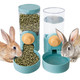 Kathson 35Oz Hanging Automatic Food Water Dispenser Gravity Pet Auto Feeder Waterer Set For Rabbit Cat Dog Chinchilla Ferret (Food And Water Dispenser)