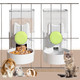 Kathson Hanging Automatic Pet Food And Water DispenserGravity Auto Rabbit Feeder For CageGuinea Pig Feeder And Waterer SetCat Food Bowl Dog Feeding Station For BunnyFerretChinchilla (Blue)