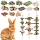 Katumo Rabbit Chew Toys 74 Pcs Diy Hamster Chew Kit Bunny Teeth Care Molar Toys Ideal For Rabbit Guinea Pig Chinchilla Hamster Squirrel Gerbils Etc Small Rodent Pets' Teeth Grinding