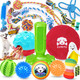 Kipritii 25 Pack Dog Toys Set Ideal For Teething Entertainment & Interactive Play Includes Puppy Toys Rope Toys Treat Balls And Squeaky Dog Toys