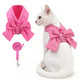 Kooltail Small Dog Harness And Leash Set Cute Puppy Vest Harnesses With Bowtie Step In No Pull Soft Mesh Padded Adjustable Plaid Pet Harness For Extra-Samll Medium Dogs Cats Boy Girl Xs-M Beige S