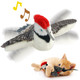 Kreizygo Cat Toys Flapping Wings Sparrow No Flying Chirping Bird Interactive Catnip Toy For Kitten Or Small Dogs Touch Activated Rechargeable