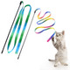 Lasocuhoo Interactive Cat Wand Toys Interactive Cat Teaser Wand String Ribbon Rainbow Charmer For Cats And Kittens - 2 Packs
