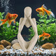Liyaoli Fish Aquarium Decor Ornaments Minimalist Sandstone Thinker Statue Fish Tank Decorations Small Accessories Resin Abstract Home Decor Fish Toy For Betta Cichlid Goldfish Shrimps Hermit Crabs Turtle