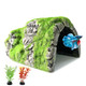 M2Cbridge Aquarium Decorations Fish Hideout House Betta Cave With Green Lifelike Moss (Style 4)