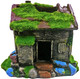 M2Cbridge Aquarium Decorations Fish Hideout House Betta Cave With Green Lifelike Moss (Style 4)