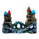 M2Cbridge Antique Roman Column Ruins European Castle Aquarium Decorations Fish Tank Hideout Rocks (Roman Column Round)