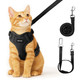 Mhhyqf Cat Harness And Leash For Walking Cat Car Harness Escape Proof Soft Adjustable Vest Harnesses For Cats Easy Control Breathable Reflective Strips Harness Kitten Harness And Leash Set Black S