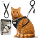 Mingxpets Cat Harness And Leash For Walking Retractable Cat Harnesses And Leash Set Escape Proof Breathable Soft Kitten Small Large Harness For Travel Training And Walking Blue M