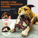Moxikia Dog Chew Toys For Aggressive Chewers Almost Indestructible Dog ToysBacon FlavorTough Dog Bone Toys For Medium/Large Breed DogsBest Chew Toys To Keep Them Busy