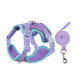 Muejjur Cat Harness And Leash Set For Walking Escape-Proof Reflective Vest For Cats And Small Dogs Adjustable Soft Air Mesh With Pressure-Reducing Design 4.92Ft (Blue & Purple M)