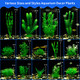 Mylifeunit Aquarium Plants 20 Pack Artificial Fish Tank Plants For Aquarium Decorations (Green)