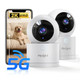Mysight Pet Camera 5G/2.4Ghz Dog Camera With Phone App 360 Pan/Tilt Security Camera Indoor One Click Call For Baby Monitor Ai Voice Change For 2-Way Talk Motion Detection Cloud/Local Sd Storage 2Pack