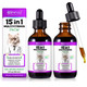 Nifeishi 15-In-1 Multivitamin Drops For Cats - Immune Support Skin & Coat Health Digestion Joint Care - With Vitamins A B C D E - Liquid Supplement For All Life Stages Easy To Use 2 Fl.Oz