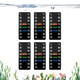 Novique Adhesive Fish Tank Thermometer Strip Aquarium Thermometer Sticker Display 64-86 (18-30 ) Brewing Thermometer Test Strip 6 Pcs (1.58" X 0.67")