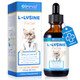 O.Secert L-Lysine For Cats Lysine For Cats Drops Immune Support Supplement Allergy Relief Sneezing Runny Nose Feline Respiratory Eye Function Skin & Coat Health 60Ml