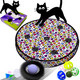 Orsda Cat Toys Interactive Activated Moving Ball In 7 Holes Mat Automatic Fast Rolling Ball Hide And Seek Toys For Indoor Cats Exercise Kicker Mouse Catching Game
