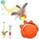 Orsda Cat Toys For Indoor Cats Intelligent Voice Timing Touch Control Cats Ball Simulate Mouse Sound Kitten Toy Automatic Interactive Moving Cat Toy For All Ages