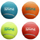 Outward Hound Squeaker Ballz Squeaky Tennis Balls For Dogs Under 50 Lbs Interactive Dog Toy For Fetch & Training Medium (2.5") 4 Pack