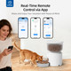 Papifeed Automatic Cat Feeder And Water Fountain 3L/12 Cups 2.4G Wifi Pet Feeder With Stainless Steel Bowl Smart App Control For Remote Feeding 1-12 Meals Per Day Detachable For Easy Clean (White)