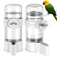 Pawfly 2 Pcs Bird Water Dispenser Automatic Water Feeder Plastic Cage Water Dispenser White Parrot Waterer For Small Parakeet Cockatiel Budgie Lovebirds (Not Fit For Food Feeding)