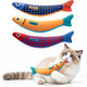 Petbusy Cat Toys With[5000Mg A+Natural Catnip &Silvervine] [Baby Grade] Interactive Soft Chew Kicker Cat Toys For Indoor Cats & Kittens [Crinkle &Bell] Fish Sound Toy Drives Bored Cat Crazy With Fun
