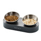 Petkit 304 Stainless Steel Elevated Cat Bowls&Dog BowlsRaised Cat Food And Water Bowl Set Non-Slip Anti Vomiting 15 Tilted Cat Small Animal Plate