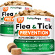 Petsology (2 Pack) Flea And Tick Prevention For Dogs Pills - 340 Chews - Natural Dog Flea & Tick Control - Oral Defense Treatment For Dogs Supplement - Vet Formulated - All Breeds & Ages - Made In Usa