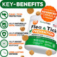 Petsology (2 Pack) Flea And Tick Prevention For Dogs Pills - 340 Chews - Natural Dog Flea & Tick Control - Oral Defense Treatment For Dogs Supplement - Vet Formulated - All Breeds & Ages - Made In Usa