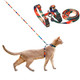 Pidan Cat Harness & Leash Set Cats Escape Proof Adjustable Kitten Harness For Large Small Cats Lightweight Soft Walking Travel Petsafe Harness GreyNeck Girth 7.8'' 12.2'' Chest Girth 10.2'' 16.9''