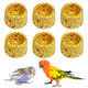 Pinvnby 6 Pcs Parrot Treats Natural Oats & Corn Flakes Cockatiel Treats Bowl Shape Budgie Snacks Edible Bird Chewing Toys For Parrots Parakeet Conure Lovebird Finch Canary