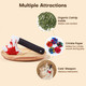 Potaroma 4Pcs Cat Toys Horror Halloween Knife-Shaped Kitten Catnip Crinkly Sound Toys Indoor Exercise For All Cat Breeds 6.5 Inches