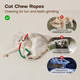 Potaroma Cat Toys Chew Ropes 3Pcs With Refillable Natural Catnip Safe Teeth Cleaning Toy For Indoor Kittens Interactive Cat Nip Kitty Toys For All Breeds 19.5 Inches