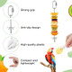 Psiriol 6 Pcs Bird Treats Skewer Parakeet Hanging Food Holder Bird Cage Food Holders Stainless Steel Fruit Vegetable Stick Holder For Hanging Birds Foraging Toys For Macaw Parakeet Budgie (3 Sizes)