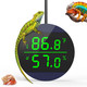 Qzq Reptile Thermometer And Humidity Gauge Led Digital Thermometer Hydrometer Reptile Tank Accessories For Bearded Dragon Crested Gecko Snake Jumping Spider Lizard Usb Power Supply (Blue)