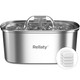 Rellaty Cat Water Fountain Stainless Steel: 108Oz/3.2L Pet Drinking Foundatin For Cats Indoor Automatic Dog Water Dispenser Bowl - Cat Feeding & Watering Supplies With 8 Replacement Filters
