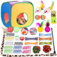 Retro Shaw 33Pcs Cat Toys For Indoor Cats Kitten Collapsible Play Tunnel With Interactive Feather Wand Bell Balls Springs & Plush Mice Tent For Boredom Relief Exercise & Kitty Hunting Instinct