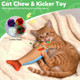 Rishoesu Catnip Toys Saury Fish Cat & Kitten Chew Kicker Interactive Crinkle Toys For Bored Indoor Adult Cats & Kitten Cat S Teething Toys Soft And Durable For All Breeds